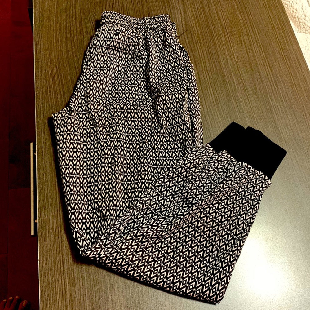 Black and White Pattern Joggers